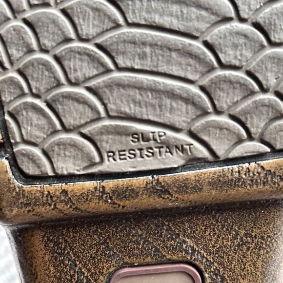 New Sofft Womens Slip Resistant Leather Clogs 7 M Studded Mule Slip On Brown - Picture 8 of 9